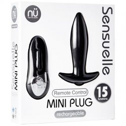 Sensuelle Remote Control Mini Waterproof Buttplug - Black Sex Toy Sensuelle Remote Control Mini Waterproof Buttplug - Black Sex Toy