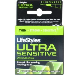 LifeStyles Ultra Sensitive Lubricated - 3 Pack Sex Toy LifeStyles Ultra Sensitive Lubricated - 3 Pack Sex Toy