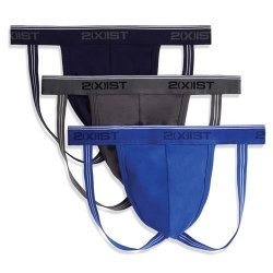 2XIST: Jock Strap 3 Pack - Size XL - Eclipse/Lead/Blue Sex Toy 2XIST: Jock Strap 3 Pack - Size XL - Eclipse/Lead/Blue Sex Toy