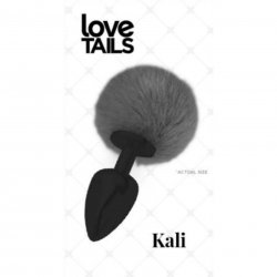 Love Tails: Kali Black Plug with Black Pom Pom - Medium Sex Toy Love Tails: Kali Black Plug with Black Pom Pom - Medium Sex Toy