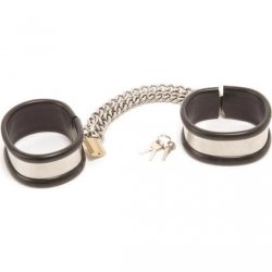 Rapture: Steel Band Wrist Cuff Shackles - Large Sex Toy Rapture: Steel Band Wrist Cuff Shackles - Large Sex Toy