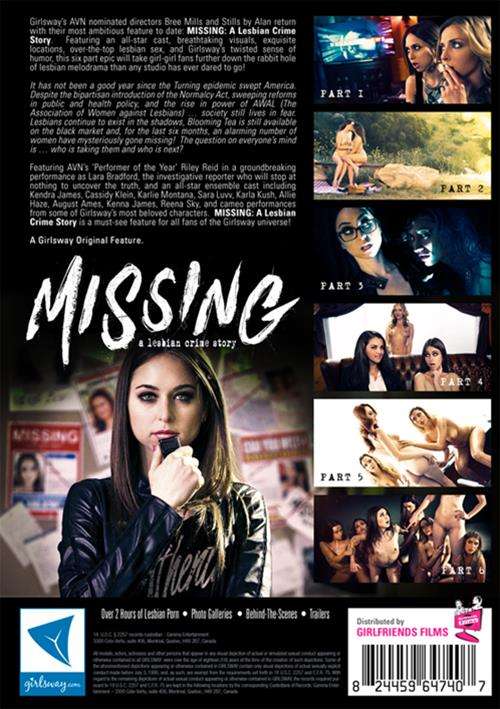 Back cover of Missing: A Lesbian Crime Story