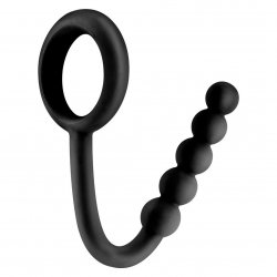 Fetish Fantasy Elite Ball Cinch w/ Anal Beads - Black Sex Toy Fetish Fantasy Elite Ball Cinch w/ Anal Beads - Black Sex Toy