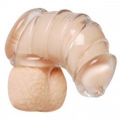 Master Series: Detained Soft Chasity Cage - Clear - 4" Sex Toy Master Series: Detained Soft Chasity Cage - Clear - 4" Sex Toy