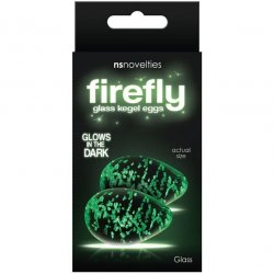 Firefly Glass Glow In The Dark Kegel Eggs - Clear Sex Toy Firefly Glass Glow In The Dark Kegel Eggs - Clear Sex Toy