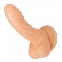 Silicone 4 Inch Realistic Suction Cup Mini Dildo - Flesh Sex Toy Silicone 4 Inch Realistic Suction Cup Mini Dildo - Flesh Sex Toy