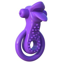 Pipedream Fantasy C-Ringz Lovely Licks Couples Ring - Purple Sex Toy Pipedream Fantasy C-Ringz Lovely Licks Couples Ring - Purple Sex Toy