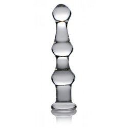 Master Series Mammoth 3 Bump Glass Dildo - Clear Sex Toy Master Series Mammoth 3 Bump Glass Dildo - Clear Sex Toy