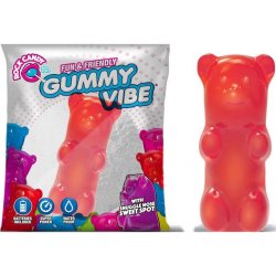 Rock Candy - Gummy Bear 5-function Mini Vibe - Cinnamon Red Sex Toy Rock Candy - Gummy Bear 5-function Mini Vibe - Cinnamon Red Sex Toy