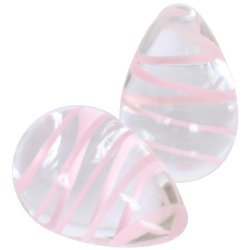 Crystal Premium Glass - Kegel Eggs - Clear with Pink Stripes Sex Toy Crystal Premium Glass - Kegel Eggs - Clear with Pink Stripes Sex Toy
