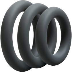 Optimale: 3 C-Ring Thick Set - Slate Sex Toy Optimale: 3 C-Ring Thick Set - Slate Sex Toy