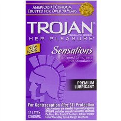 Trojan Her Pleasure Sensations Lubricated - 12 Pack Sex Toy Trojan Her Pleasure Sensations Lubricated - 12 Pack Sex Toy