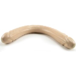 Veined Double Header - White, 18" Sex Toy Veined Double Header - White, 18" Sex Toy