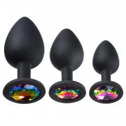 Cloud 9 Gems Jeweled Silicone Anal Plug Training Kit Sex Toy Cloud 9 Gems Jeweled Silicone Anal Plug Training Kit Sex Toy