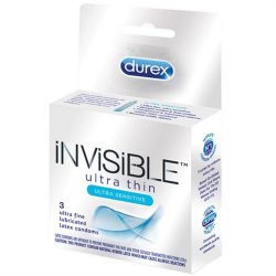 Durex Invisible Ultra Thin Condom - Box of 3 Sex Toy Durex Invisible Ultra Thin Condom - Box of 3 Sex Toy