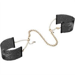 Bijoux Indiscrets: Desir Metallique Handcuffs - Black Sex Toy Bijoux Indiscrets: Desir Metallique Handcuffs - Black Sex Toy