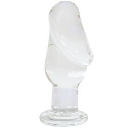 Helmet Head: Premium Glass Plug - Large - 4" Clear Sex Toy Helmet Head: Premium Glass Plug - Large - 4" Clear Sex Toy