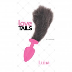 Love Tails: Luna Pink Plug with Short Black Tail - Small Sex Toy Love Tails: Luna Pink Plug with Short Black Tail - Small Sex Toy