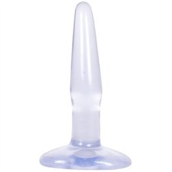 Basix 4" Mini Butt Plug - Clear Sex Toy Basix 4" Mini Butt Plug - Clear Sex Toy