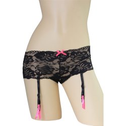Lovelife: Crotchless Lace Boyleg with Garters - S/M Sex Toy Lovelife: Crotchless Lace Boyleg with Garters - S/M Sex Toy